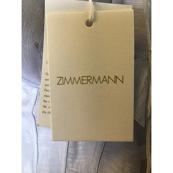 Zimmermann Wild Flower Botanica Petal Printed Linen-Silk Midi Dress Size 3 NWT - Picture 13 of 16